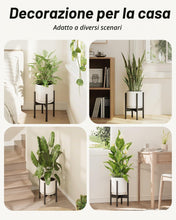 Carica l'immagine nel visualizzatore di Gallery, Bamworld Porta Piante Regolabile da Interno, Porta Piante in Bambù Adatto per Vasi da 20 a 30 cm, Piccola Fioriera da An