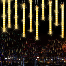 Carica l'immagine nel visualizzatore di Gallery, ODEETRONIC Luci Della Pioggia di Meteore Esterno, 240 LED 30cm 10 Tubi Natale Meteore Luce Impermeabile Doccia Pioggia L