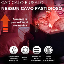 Carica l'immagine nel visualizzatore di Gallery, Puremind Lampada Lettura Luce Rossa con Pinza USB Ricaricabile - Senza Luce Blu + Flicker Free - Collo Flessibile 360º +