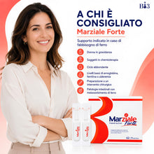 Carica l'immagine nel visualizzatore di Gallery, Marziale Forte Integratore Ferro e Acido Folico 20 Fiale da 5ml Bi3 Pharma
