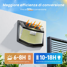 Carica l'immagine nel visualizzatore di Gallery, TECKNET Lampade Solari per Esterni con Sensore di Movimento [2 Pezzi] 248 LED Lampade Solari 3 Modalità 300° IP66 Lampad