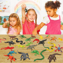 Carica l'immagine nel visualizzatore di Gallery, 27Pcs Rettile Giocattoli Figure Animali Figure Animali Plastica Rettile Serpente Lucertole Frog Crocodile Giocattoli Set