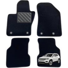 Carica l'immagine nel visualizzatore di Gallery, Tappetini Jeep Compass dal 2016, Su Misura, Antiscivolo, Set 4 Pezzi