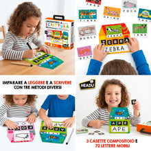 Carica l'immagine nel visualizzatore di Gallery, HEADU - Laboratorio di Scrittura Montessori - Leggo e Scrivo con 3 Metodi Divertenti | Giochi Educativi 3 4 5 6 Anni, Gi