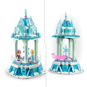 LEGO Disney Frozen La Giostra Magica di Anna ed Elsa, Giocattolo Ispirato al Castello di Frozen con Micro Bambolina della Principessa e Olaf, Giochi Regalo per Bambini e Bambine dai 6 Anni in su 43218
