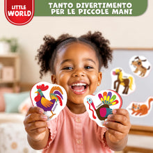 Carica l'immagine nel visualizzatore di Gallery, Little World 27 magneti per frigorifero in schiuma per bambini 1-3 – Magneti per bambini grandi – Magneti per frigorifer