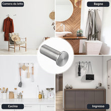Carica l'immagine nel visualizzatore di Gallery, SAYAYO Ganci Accappatoio Bagno in Acciaio Inox Gancio Appendiabiti Argento