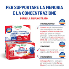 Carica l'immagine nel visualizzatore di Gallery, Equilibra Memoria e Concentrazione, 30 Compresse Triplo-Strato, No Caffeina