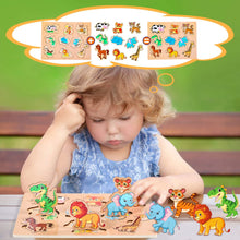 Carica l'immagine nel visualizzatore di Gallery, lenbest 6 Pezzi Puzzle Legno - Giochi Bambini - Giochi Montessori - Giochi Educativi - Giochi Giocattoli Gioco Bambini Bambino Bambina 2 3 Anni Femmina Maschio - Regalo Natale Compleanno
