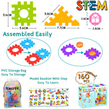 Carica l'immagine nel visualizzatore di Gallery, Blocchi da costruzione per bambini piccoli 160 pezzi Jumbo Toy Building Kits -Giocattoli STEM ad incastro