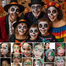 Carica l'immagine nel visualizzatore di Gallery, Kit Truccabimbi Halloween Face Painting 15 Colori Trucco Viso