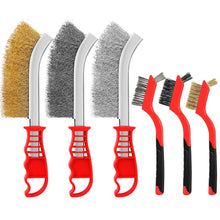 Carica l'immagine nel visualizzatore di Gallery, 6 Pezzi Spazzola Acciaio, Spazzola Ferro, Spazzola Metallica: Acciaio Inox + Acciaio al Carbonio + Ottone + Nylon, per P