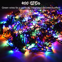 Carica l'immagine nel visualizzatore di Gallery, Herefun Luci di Natale, 16 * 2M 400 LEDs Luci Decorazione Natale per Albero, Luci Natale Fata Filo di Rame Luci con 8 Modalità, IP44, Luce Catena Decorare per Albero di Natale, Feste, Giardino