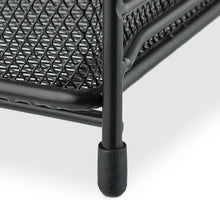 Carica l'immagine nel visualizzatore di Gallery, Relaxdays Organizer per Armadietti Cucina, Organizzatore Estraibile in Metallo, 2 Cestelli, 32 x 19 x 35,5 cm, Nero