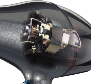 Imetec Salon Expert P5 3600 Asciugacapelli Professionale, 2300 W, Griglia con Rivestimento in Ceramica e Cheratina, Tecnologia a Ioni, 8 Combinazioni Aria/Temperatura, 2 Beccucci