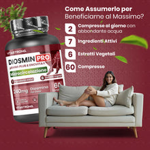 Carica l'immagine nel visualizzatore di Gallery, Diosmina PRO Vitastrong, Complex Vegan Diosmina Micronizzata, Flavonoidi, ENOVITA (Vite Rossa Integratore) Centella Asia
