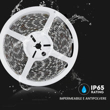 Carica l'immagine nel visualizzatore di Gallery, V-TAC Striscia Led da Esterno IP65 Impermeabile 12W - 5 Metri di Lunghezza - SMD 5050 Alta Luminosità - Luce 3000K Bianc
