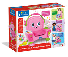 Carica l'immagine nel visualizzatore di Gallery, Clementoni Baby - Poltroncina Interattiva Canta Suona e Balla Pink, Bambini 12-36 Mesi, Gioco Educativo con Luci e Filastrocche per Imparare Cantando e Ballando, Made in Italy, Lingua Italiana, 17755