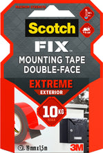 Carica l'immagine nel visualizzatore di Gallery, Scotch Fix Extreme Nastro per Montaggio da Esterni, Nero, 19 mm x 1,5 m, 1 Rotolo/Confezione, la confezione può variare