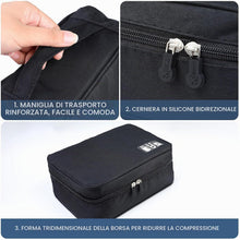 Carica l'immagine nel visualizzatore di Gallery, AiQInu Organizer Cavi Borsa da Viaggio Organizzatore Cavi Resistente All'acqua Portatile Porta Cavi Organizer per Caricatore, Chiavetta USB, Auricolare, Power Bank, Hard Disk, Scheda SD