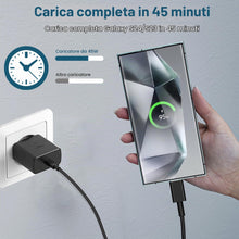 Carica l'immagine nel visualizzatore di Gallery, 2-Pack 45W USB C Caricabatterie Veloce per Samsung Galaxy S25 S24 S23 S22 S21 S20 Ultra 5g S24+ S23+ Note10+ A55 A54, Ta