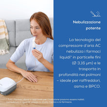 Carica l'immagine nel visualizzatore di Gallery, Beurer IH 18 Aerosol ad aria compressa con compressore CC per inalazione e trattamento delle vie respiratorie superiori e inferiori, per adulti e bambini, bianco, set accessori completi da 8 pezzi