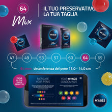 Carica l'immagine nel visualizzatore di Gallery, My.Size Mix Preservativi misura 6, 64 mm, confezione grande, 28 Pezzi