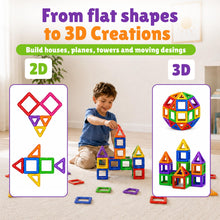 Carica l'immagine nel visualizzatore di Gallery, Desire Deluxe 94 PEZZI Costruzioni Magnetiche per Bambini Gioco Educativo e Creativo per Bimbi da 3 Anni Plastica ABS Al