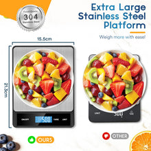 Carica l'immagine nel visualizzatore di Gallery, Zivacate Bilancia Cucina Digitale, Bilancia da Cucina 5kg, Piatto Inox
