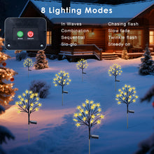 Carica l'immagine nel visualizzatore di Gallery, Fohil Luci Natalizie Solari, 2 Pezzi Luci Solari da Giardino 40LED Stella Luci di Natale Esterno, Addobbi Natalizi per E