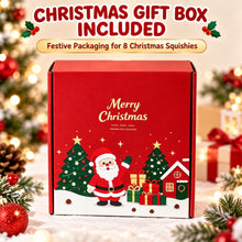 Carica l'immagine nel visualizzatore di Gallery, Set 8 Pezzi Squishy di Natale, Decorazione Natalizia Giocattolo Antistress, Scatola Regalo per Natale, Riempimento Calen