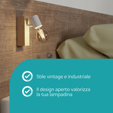Carica l'immagine nel visualizzatore di Gallery, EGLO Lampada a muro Townshend 3, stile vintage, spot luminoso con design