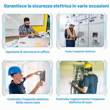 Carica l'immagine nel visualizzatore di Gallery, Tester di presa con test RCD e schermo LCD di tensione Fi, indicatore di tensione di dispersione e corrente, 6 tipi di d