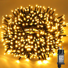 Carica l'immagine nel visualizzatore di Gallery, GARITE - Catena luminosa per esterni, 20 m, 200 LED, albero di Natale, bianco caldo, impermeabile, espandibile, con 8 modalità, per interni ed esterni, decorazione giardino, matrimonio, Natale, feste