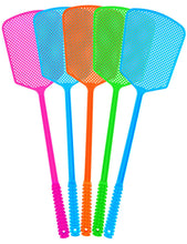 Carica l'immagine nel visualizzatore di Gallery, Scacciamosche,Paletta Mosche in Plastica da 5 Pezzi con Manico Lungo,Controllo dei Parassiti Manuale Scacciamosche,Color