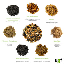 Carica l'immagine nel visualizzatore di Gallery, UGF - Mangime per uccelli selvatici per tutto l'anno 800g, con semi di girasole, larve di mosca soldato nera e pellet co
