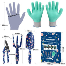 Carica l'immagine nel visualizzatore di Gallery, WORKPRO Set di attrezzi da giardino da 4 pezzi, attrezzi da giardino con scatola regalo, pala da giardino, cesoie da gia