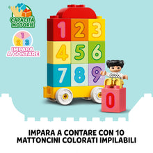 Carica l&#39;immagine nel visualizzatore di Gallery, LEGO DUPLO Treno dei Numeri Giocattolo - Impariamo a Contare, Giochi Educativi con Cane Giocattolo, Idea Regalo per Bambina e Bambino da 1,5 anni 10954