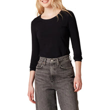 Carica l'immagine nel visualizzatore di Gallery, Amazon Essentials T-Shirt Girocollo a Maniche Lunghe, vestibilità Classica (Disponibile in Taglie Forti) Donna, Nero, L