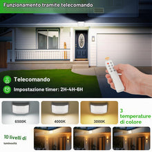 Carica l'immagine nel visualizzatore di Gallery, Lampada Solare LED da Esterno 520 LED, Angolo Luce 210°, 5000mAh, Timer