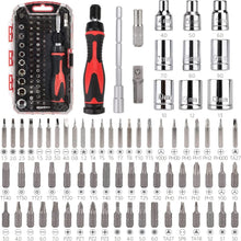 Carica l'immagine nel visualizzatore di Gallery, Amazon Basics Set di chiavi a cricchetto magnetiche e cacciaviti di precisione per elettronica, 73 unità, confezione da 