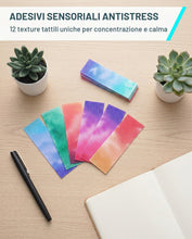 Carica l'immagine nel visualizzatore di Gallery, Adesivi Sensoriali Fidget 12 Pezzi Tattili e Strutturati | Antistress e Calma per Ansia, ADHD, Adulti, Adolescenti, Uffi