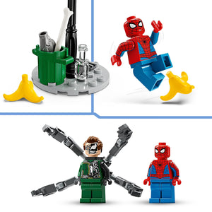 LEGO Marvel Inseguimento Sulla Moto: Spider-Man vs. Doc Ock, Motocicletta Giocattolo da Costruire per Bambini e Bambine da 6 Anni in su con Shooter e Spara Ragnatele, Idea Regalo di Compleanno 76275