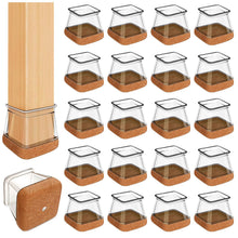 Carica l'immagine nel visualizzatore di Gallery, PISAO 32 Pezzi Trasparente Gommini per Sedie Quadra (L Fit: 27-36mm)