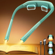Carica l'immagine nel visualizzatore di Gallery, Glocusent Lampada da lettura ergonomica con batteria da 1600 mAh, 3 colori e 5 luminosità continua, pratico interruttore