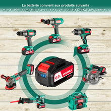 Carica l'immagine nel visualizzatore di Gallery, HYCHIKA 18V Batteria Ricaricabile, 4.0Ah Batteria di Ricambio, per HYCHIKA 18V Sega a Gattuccio