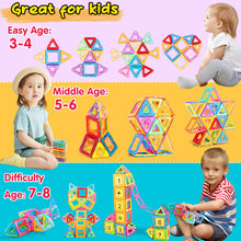 Carica l'immagine nel visualizzatore di Gallery, GLADTOP 52 Pezzi Costruzioni Magnetiche per Bambini, Giochi Bimbo 2 3 4 5 6 anni, Magneti Giocattoli Educativi Mattoncini