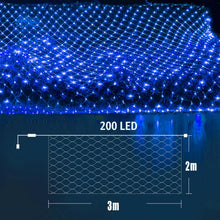 Carica l'immagine nel visualizzatore di Gallery, SVYHUOK Rete Luminosa Esterno, 3M x 2M 200 LED Tenda Luci Natale Esterno, Impermeabile Luminosa Natale Esterno 8 Modalit