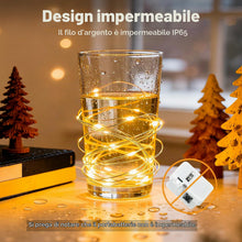 Carica l'immagine nel visualizzatore di Gallery, litogo 6 Pezzi Stringa Luci LED a Batteria con 3 Modalità, 2M 20 LED Lucine Decorative a Batteria, Filo di Rame Mini Led