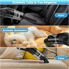 Carica l'immagine nel visualizzatore di Gallery, Czemo Aspirabriciole Senza Fili Potente 9000pa 120W Aspirapolvere Auto, Mini Aspirapolvere Portatile per Auto Ricaricabile Aspira Briciole USB Aspirapolvere a Mano per Casa Auto Ufficio